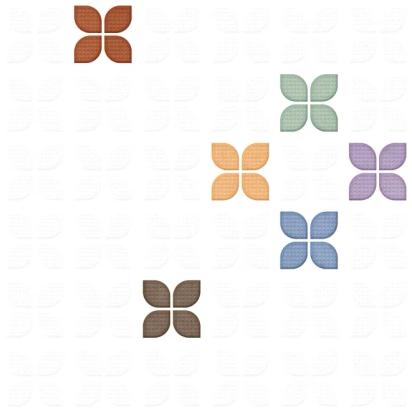 KAG Sparkle Floret Natural R - Roof Cool Tile by KAG for Terrace : Colours available: White