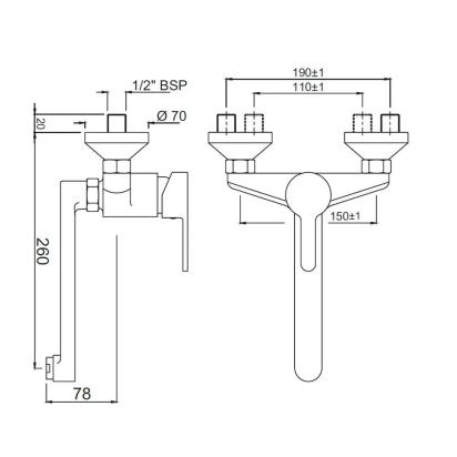 Jaquar Single Lever Sink Mixer Swinging Spout - FUS-CHR-29163 by Jaquar : Colours available: Chrome 1 1