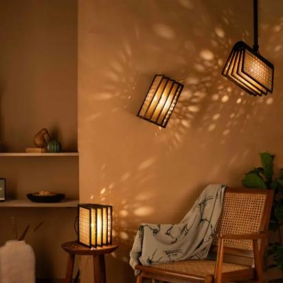 The Living Influence Reeding Ribbed-Shade Pendant Lamp 4