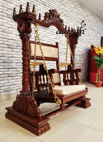 Aarsun 2-in-1 Swing, Wooden Cradle for Janmashtami with video 5