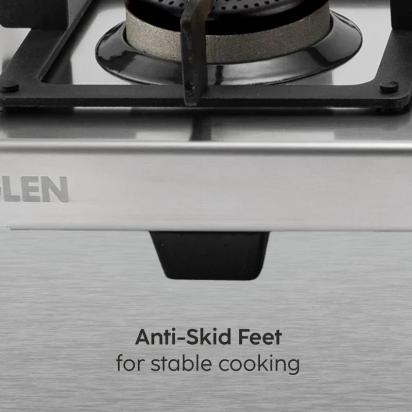 Glen 2 Burner Ultra Tuff Stainless Steel Gas Stove with Forged Brass Burner - Manual/Auto Ignition (CT1052UTSS) 1