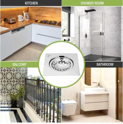 Lipka EON Square Flat Cut Floor Drain (6 x 6 Inches) 5