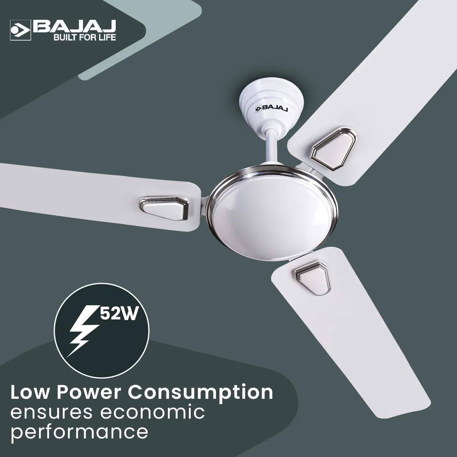 Bajaj Crest Deco Turbo 1200 mm Ceiling Fan - White 2