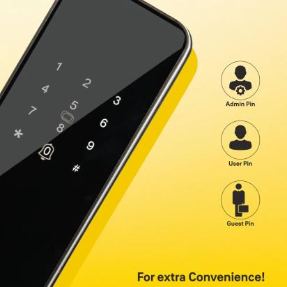 YDME100NxT Smart Door Lock - Black by Yale : Colours available: Black 9 8