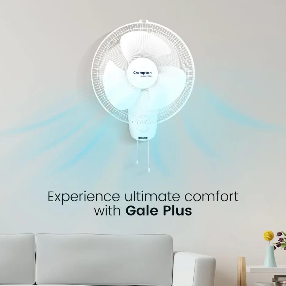 Crompton Hispeed Gale Plus Wall Mounted Fan - White 1