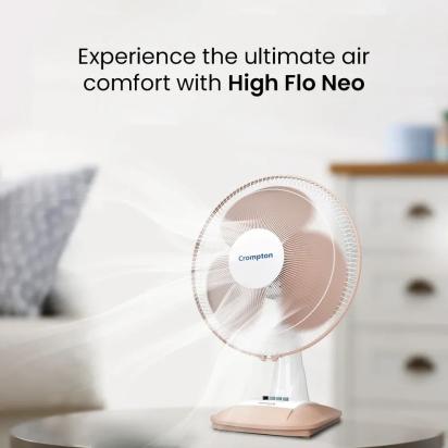Crompton Hiflo Neo Table Fan - Coffee Brown by Crompton : Colours available: RosyBrown 11 4