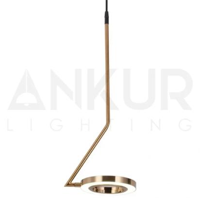 Ankur Ferrous Modern Metal LED Pendant Light For Kitchen And Dining Hanging Light by Ankur : Colours available: Gold 3 4