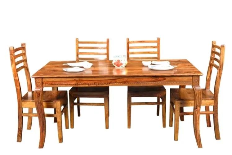 Natural Living SHEESHAM WOOD JOP CARVING DANING TABLE 165 X90 2