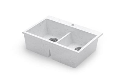 Quantra Bracciano QS2106 Kitchen sink by Quantra Quartz : Colours available: White 1 1