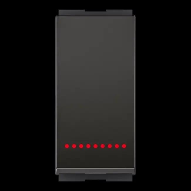 GM Modular Smart Switch 10AX 1 Way Switch with Indicator (LED) AA 1 002 - Graphite Magnesia
