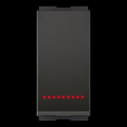 GM Modular Smart Switch 10AX 1 Way Switch with Indicator (LED) AA 1 002 - Graphite Magnesia by GM Modular : Colours available: DimGray