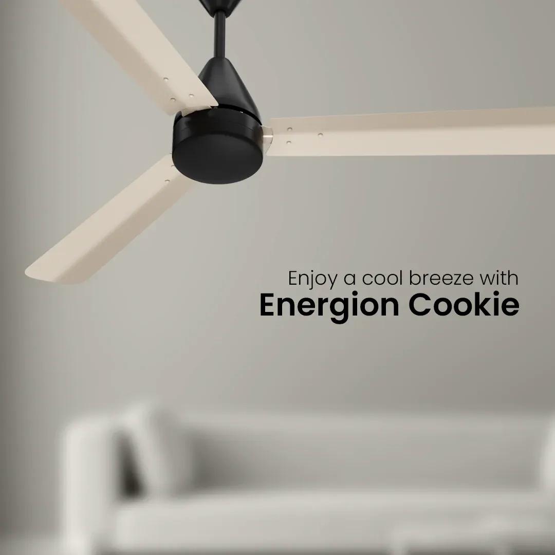 Crompton Energion Cookie BLDC Ceiling Fan -  Ivory Black 1