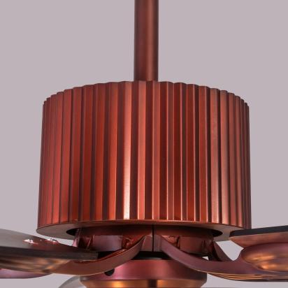 The WhiteTeak Encrusted (132 cm Span, Mahogany Color Metal Body, Mahogany Finish MDF Blades) Crystal Chandelier Ceiling Fan by White Teak : Colours available: Brown 8 8
