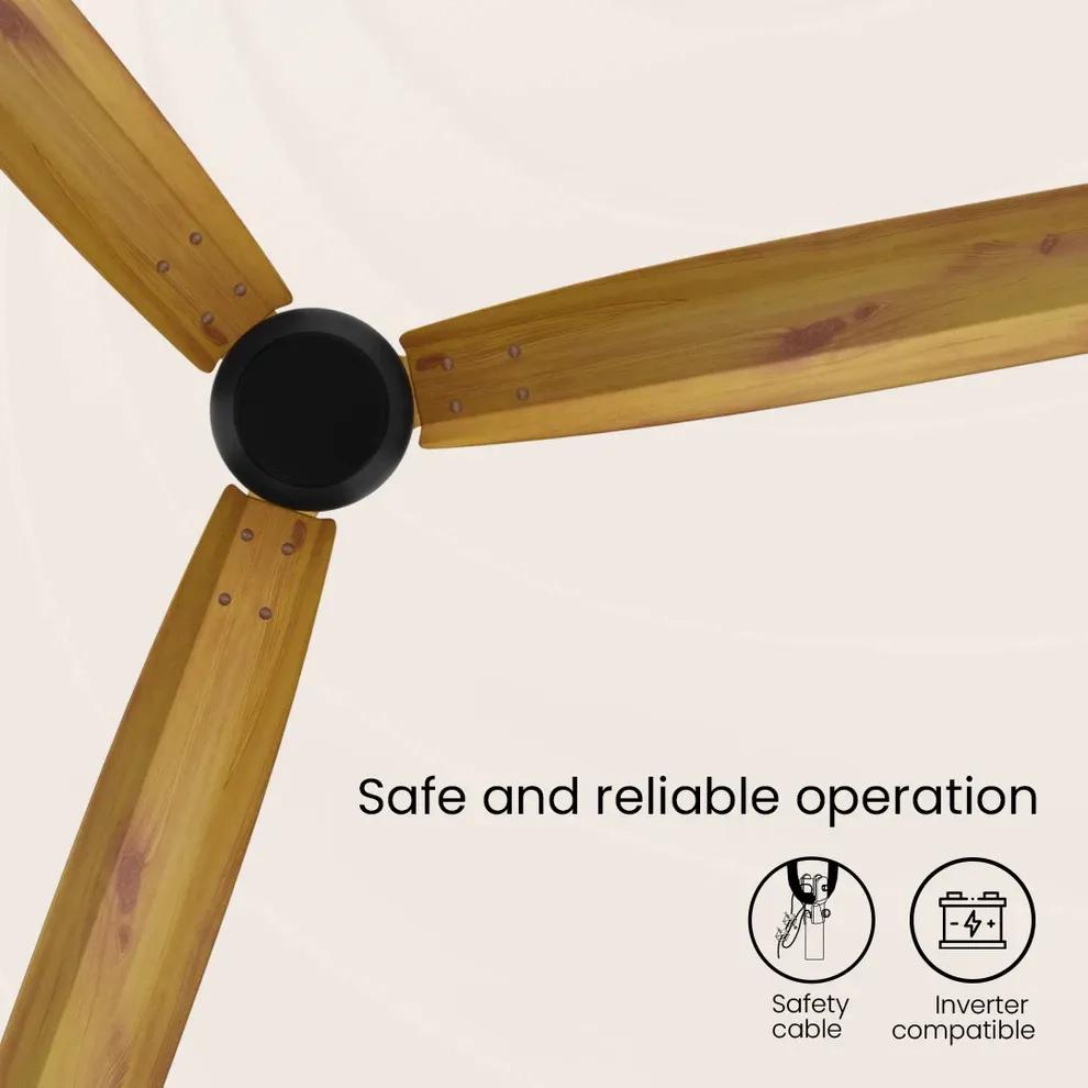 Crompton Energion Groove Remote BLDC Ceiling Fan - Light Pine Wood 3