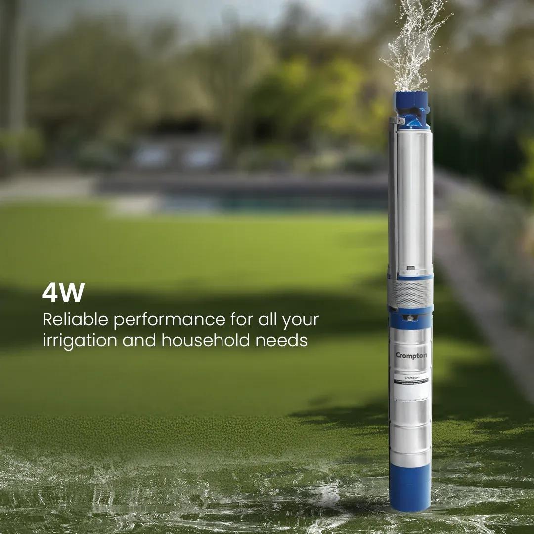 Crompton Water filled Borewell Submersible Pump 1 HP 4 inch - 4W12BF1.5E 1