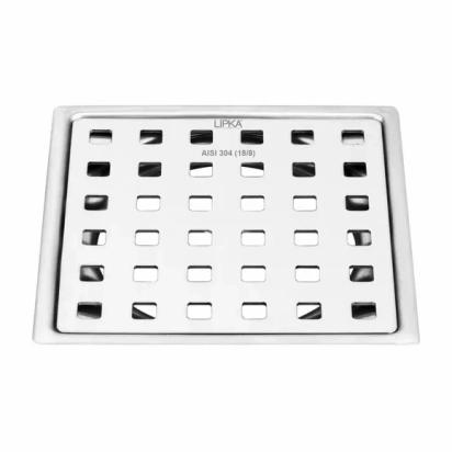 Lipka Red Exclusive Square Flat Cut Floor Drain (6 x 6 Inches)
