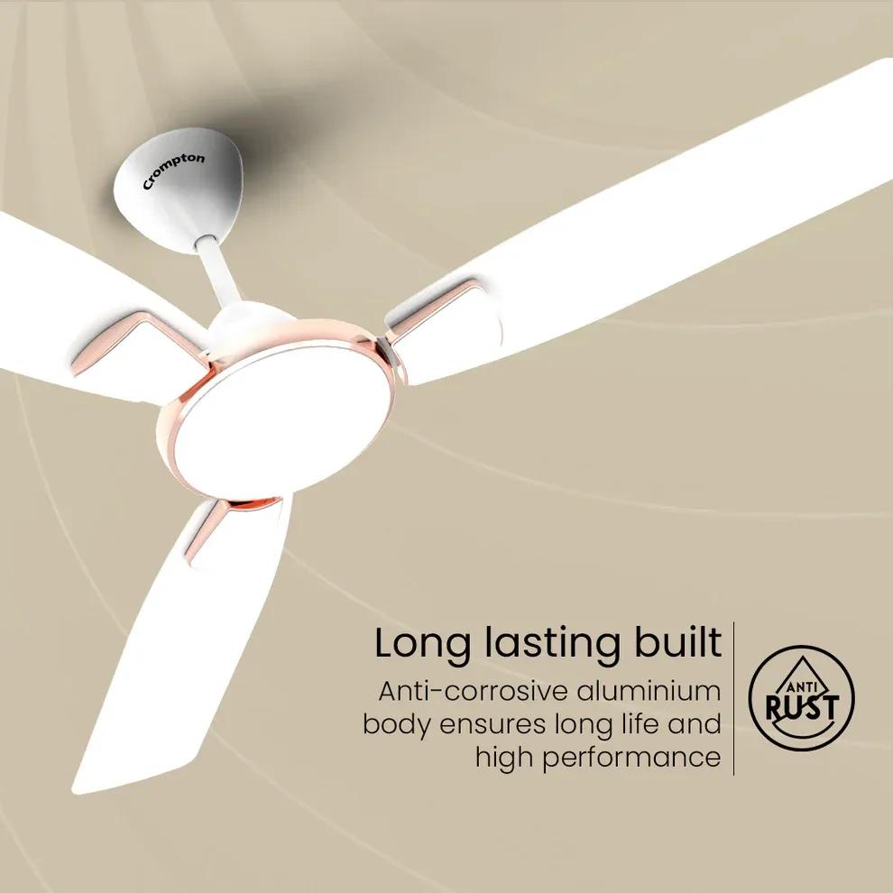 Crompton High Speed Toro | Star Rated Ceiling Fan - Sliver Magic White 3