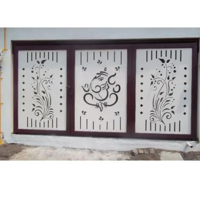 Karunya MS Fabrication Antique Mild Steel M.S Laser Cutting Gate by Karunya : Colours available: Beige, Brown