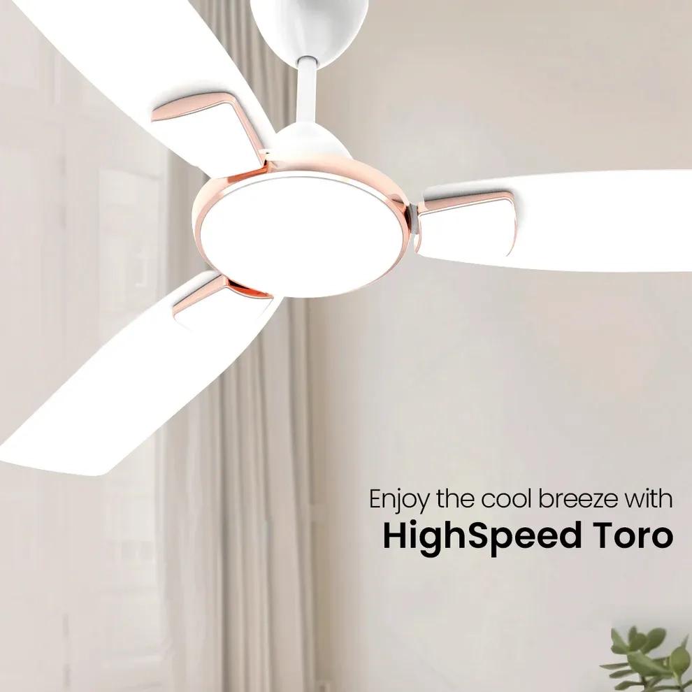 Crompton High Speed Toro | Star Rated Ceiling Fan - Sliver Magic White 1