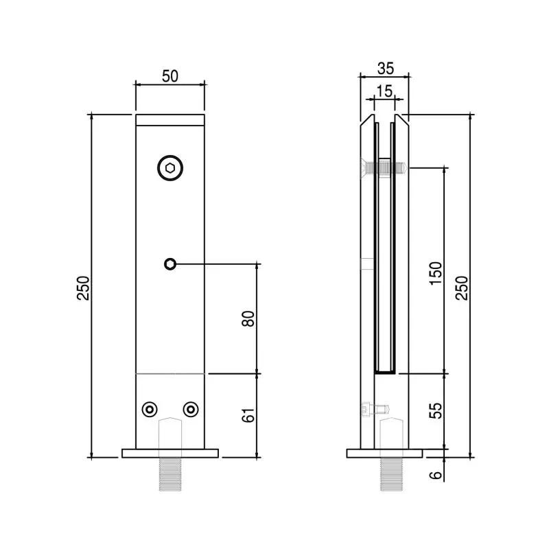 Ozone Spigot - OZRSP-SC3 250x50MM GOLD M PVD 1