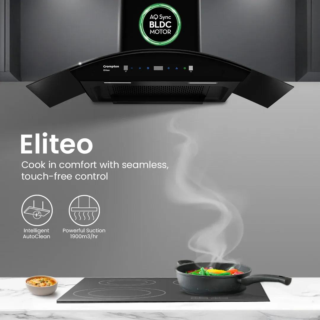 Crompton Eliteo Curv Filterless Chimney 90cm 1