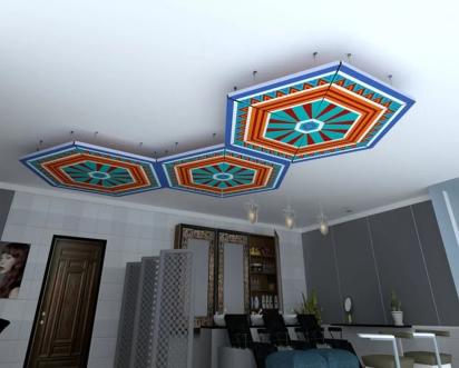 Anutone Soft Subtex Clouds Grafix - Stretch Ceiling by Anutone : Colours available: Multicolour