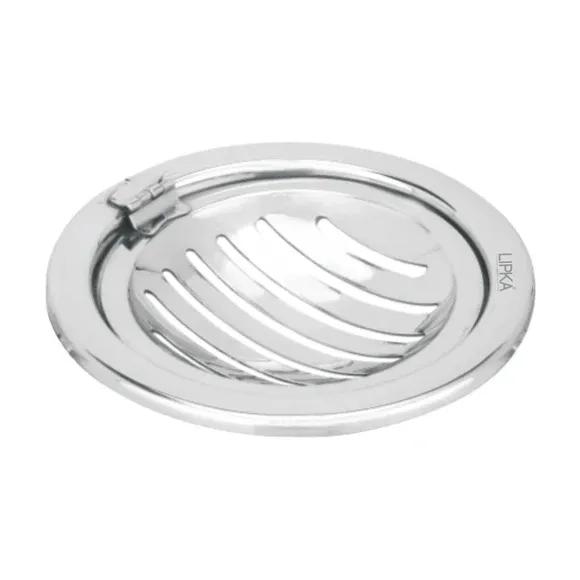 Lipka Eon Round Floor Drain with Classic Jali and Hinge (5 inches)