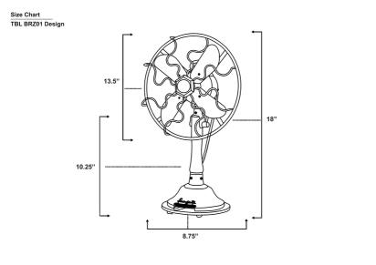TheFanStudio Antique Table Fan by The Fan Studio : Colours available: AntiqueBronze 5 4