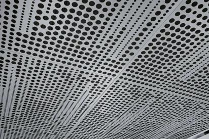 Techno Acoustic Gi Clipin Custom Perforated Ceiling Tile by Techno Acoustic : Colours available: White 2 2