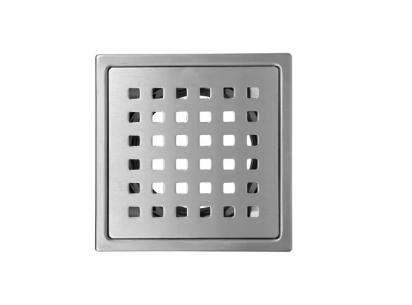 Aquieen 5x5 Inch Floor Grating / Drainer In Matte Finish | Arossa Design & SS304 Drainer | Anti-Clog & Drain Cover & Kitchen by Aquieen : Colours available: Chrome 1 4
