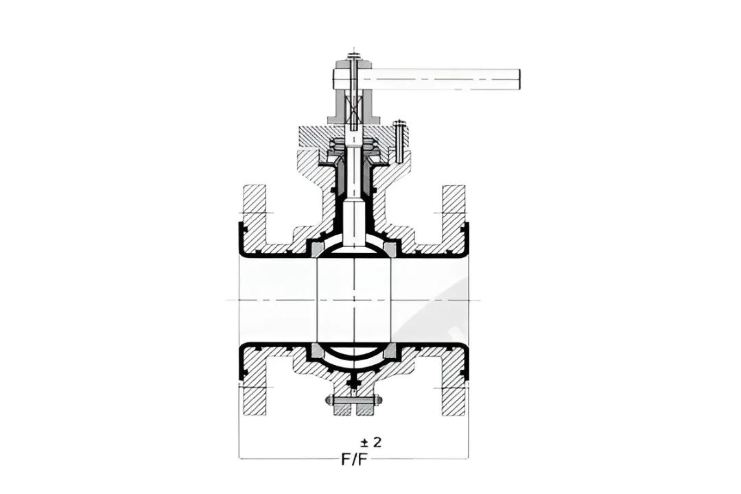 Rtef Polyvalves Lined Ball valve (2 pc design) 1