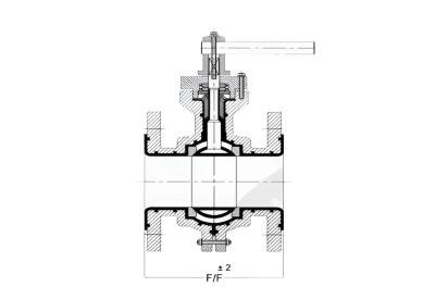 Rtef Polyvalves Lined Ball valve (2 pc design) by R -Tef Polyvalves : Colours available: DarkBlue 1 1