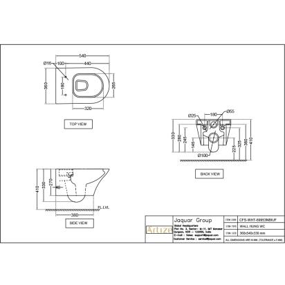 Artize Rimless Wall Hung WC – White Matt 1