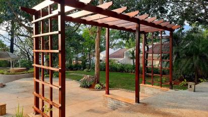 MagicFloor Wooden Pergola by Magic Floors for Backyard, Patio, Garden : Colours available: Brown