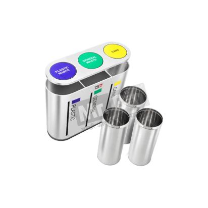 Mr SS Trio Bin by Mr. Bin : Colours available: Silver 1 2
