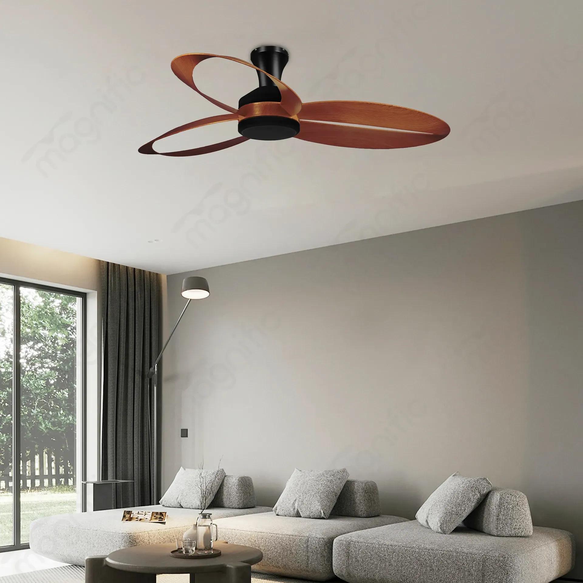 Magnific Maybach – 52” Modern Ceiling Design Fan with Powerful Airflow - Wooden