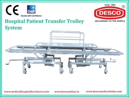 Desco Patient Transfer Trolley System by Desco : Colours available: White