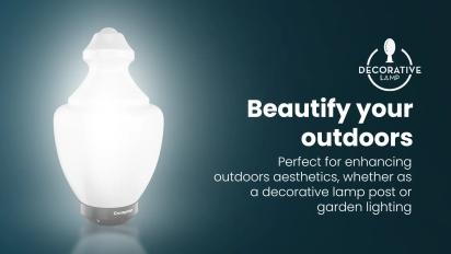 Crompton Solarion Imperial Neo Gate Lamp (Plastic With B22 Holder) by Crompton : Colours available: White 5 7