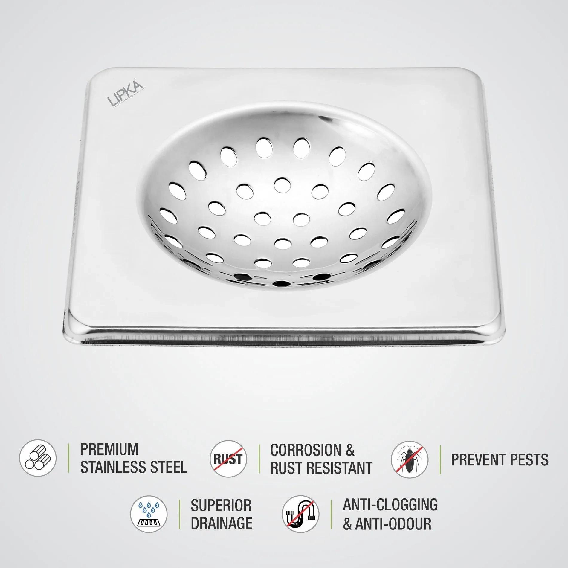 UNO Square Floor Drain (6 x 6 Inches) 2