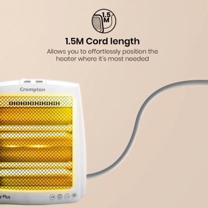 Crompton Comfy Plus 800W quartz Heater by Crompton : Colours available: White 2 8