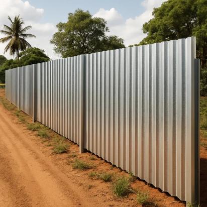 Justfence Galvalume Sheet Fence by Justfence : Colours available: Silver 1 1
