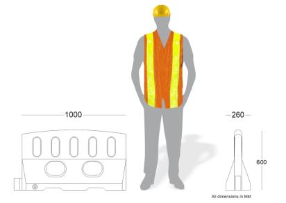 Frontier Road Safety Barricador – 1000 by Frontier for Roads : Colours available: Red 5 4