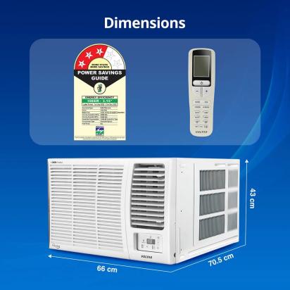 Voltas Inverter Window AC - 1.5 Ton - 3 Star - 183V Vertis Elite by Voltas : Colours available: White 3 1