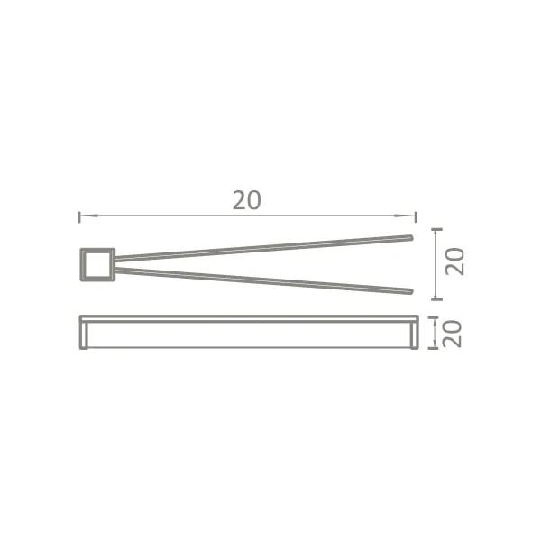 Perk Solid Double Sweivel Towel Bar 375MM 3