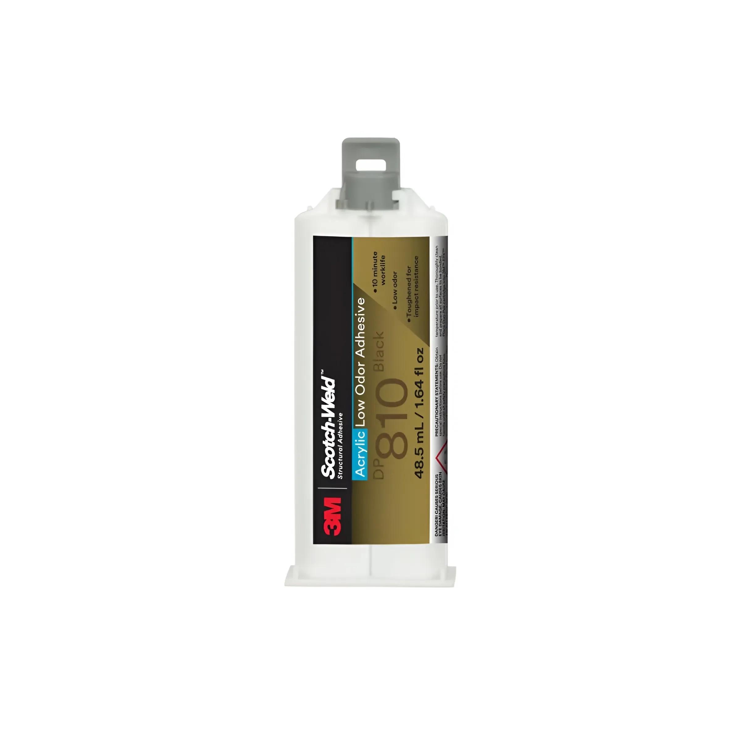 3M™ Scotch-Weld™ Low Odor Acrylic Adhesive DP810, Black, 48.5 mL Duo-Pak, 12/case