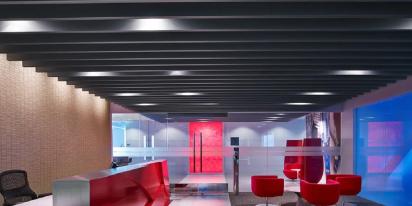Hunter Douglas Baffles Sedes™ Straight - Aluminium baffle ceiling by Hunter Douglas for Exterior, Interior 1 1