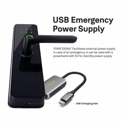 YDME50NxT Smart Door Lock by Yale : Colours available: Black 7 7