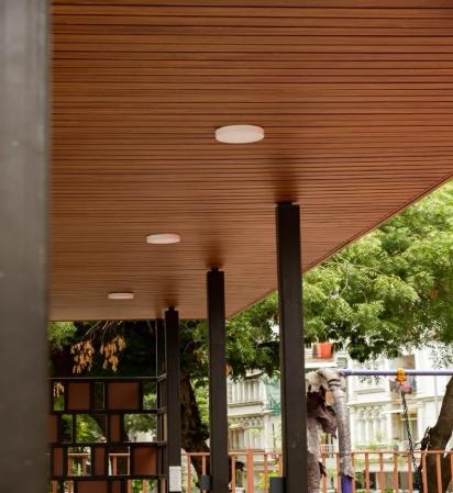Oculus Ceiling System by Oculus for Exterior : Colours available: Brown