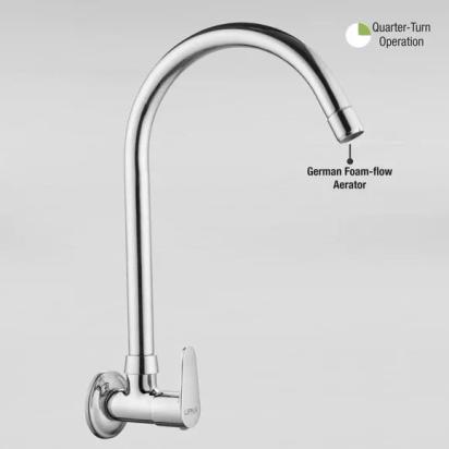 Lipka Virgo Sink Tap Brass Faucet with Round Swivel Spout (20 Inches) 4