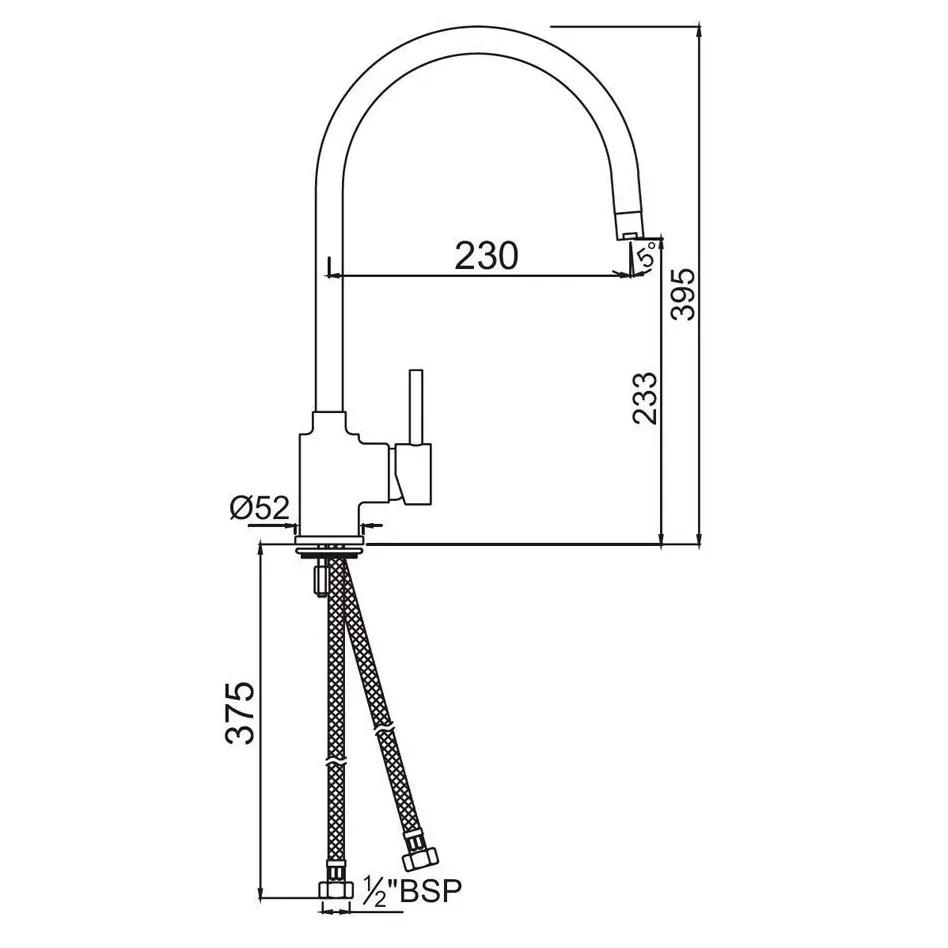 Jaquar Side Single Lever Sink Mixer - FLR-CHR-5179B 1